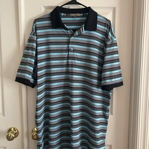 Men's Striped Peter Miller Shirt Size Large Summer Comfort
